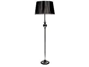 Stříbrná stojací lampa Gillenia pro žárovku 1x E27