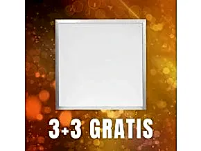 Stříbrný podhledový LED panel 600 x 600mm 40W Premium, 3+3 ZDARMA