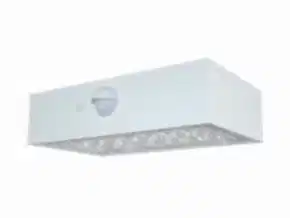 Bílé LED nástěnné solární svítidlo s pohybovým čidlem 3W IP65