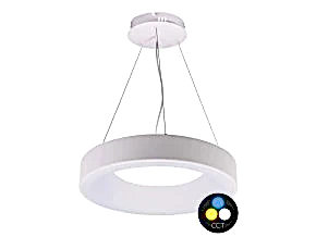 Bílé závěsné LED svítidlo kulaté 380mm 32W CCT